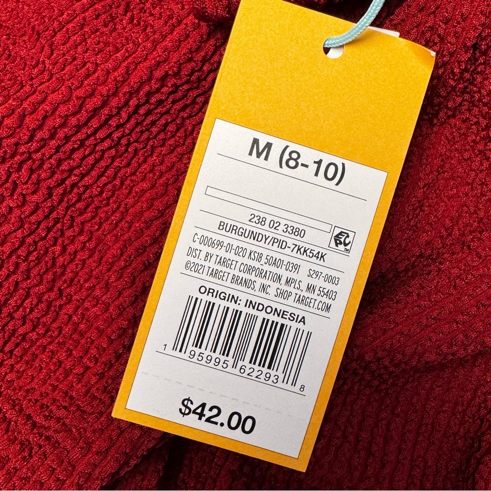 Kona Sol Burgundy One Piece‎ Swimsuit (A1-33) - Picture 4 of 4